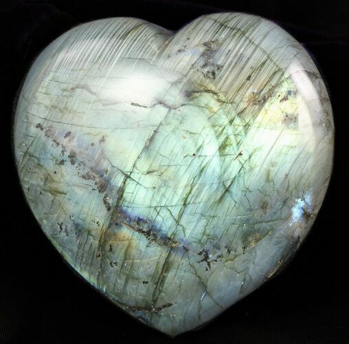 Flashy Polished Labradorite Heart #47249